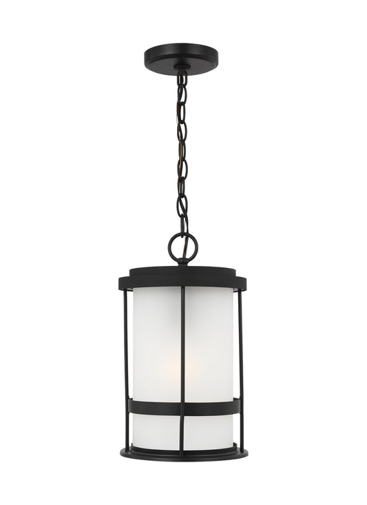 Wilburn One Light Outdoor Pendant in Black