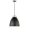 Norman One Light Pendant in Satin Brass