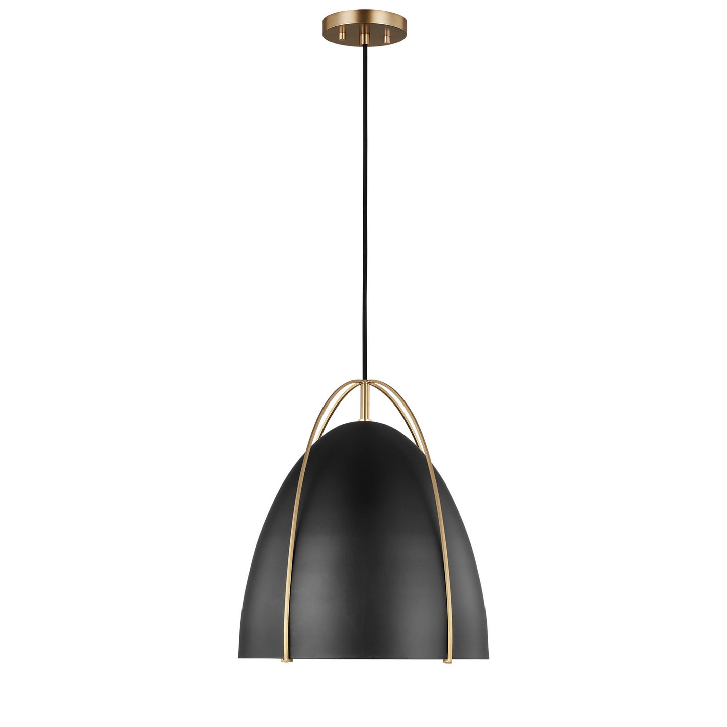 Norman One Light Pendant in Satin Brass