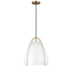 Norman One Light Pendant in Satin Brass