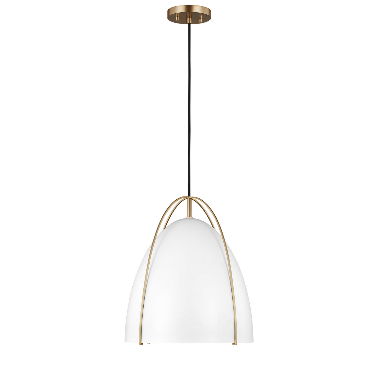 Norman One Light Pendant in Satin Brass