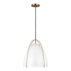Norman One Light Pendant in Satin Brass