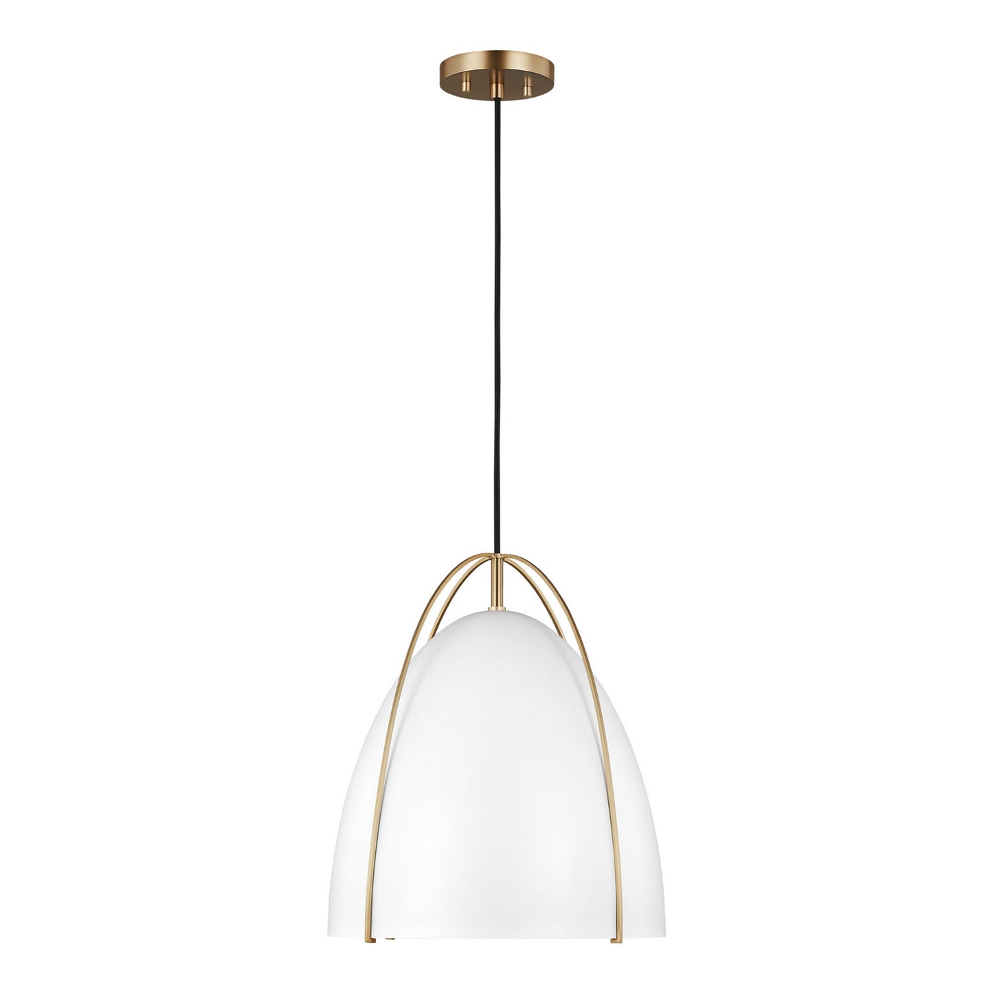 Norman One Light Pendant in Satin Brass
