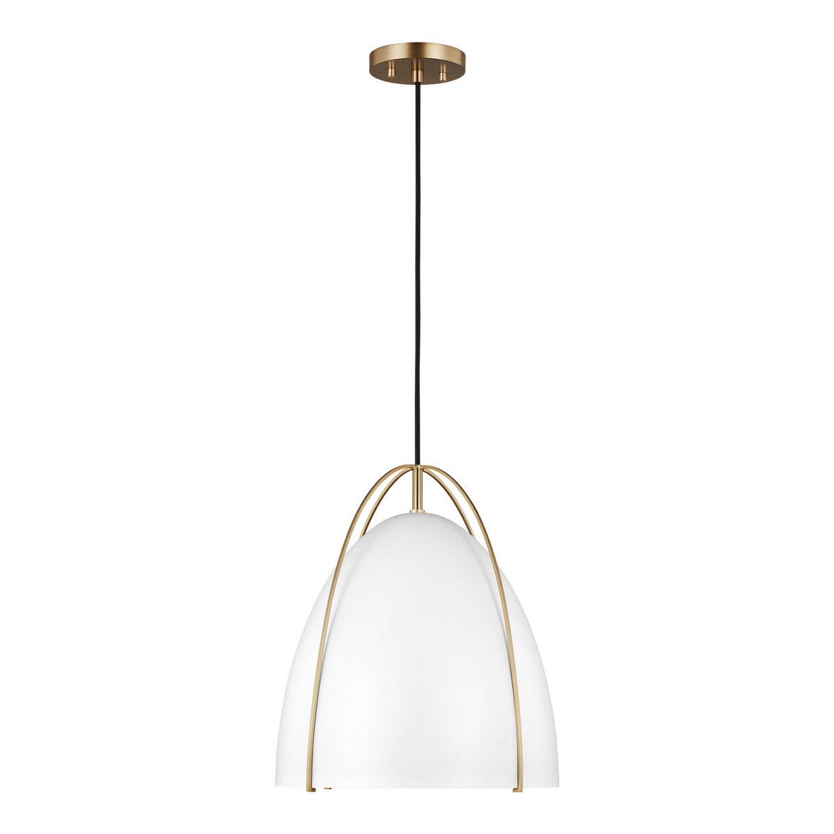 Norman One Light Pendant in Satin Brass