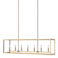 Generation Lighting - 6634507-848 - Seven Light Island Pendant - Moffet Street - Satin Brass