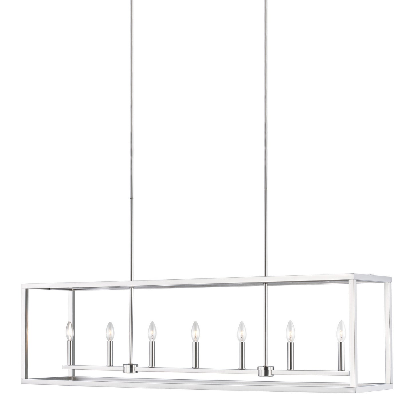 Generation Lighting - 6634507-962 - Seven Light Island Pendant - Moffet Street - Brushed Nickel