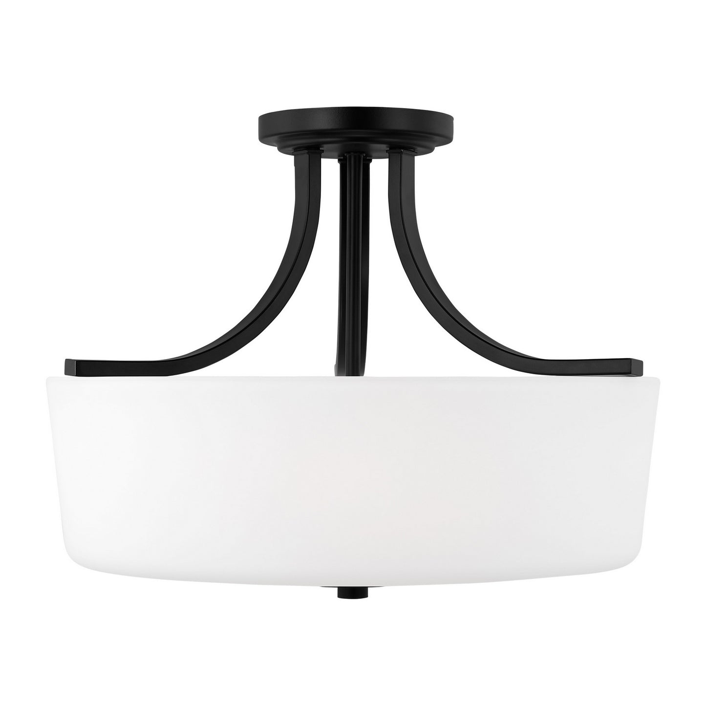 Generation Lighting - 7728803EN3-112 - Three Light Semi-Flush Mount - Kemal - Midnight Black