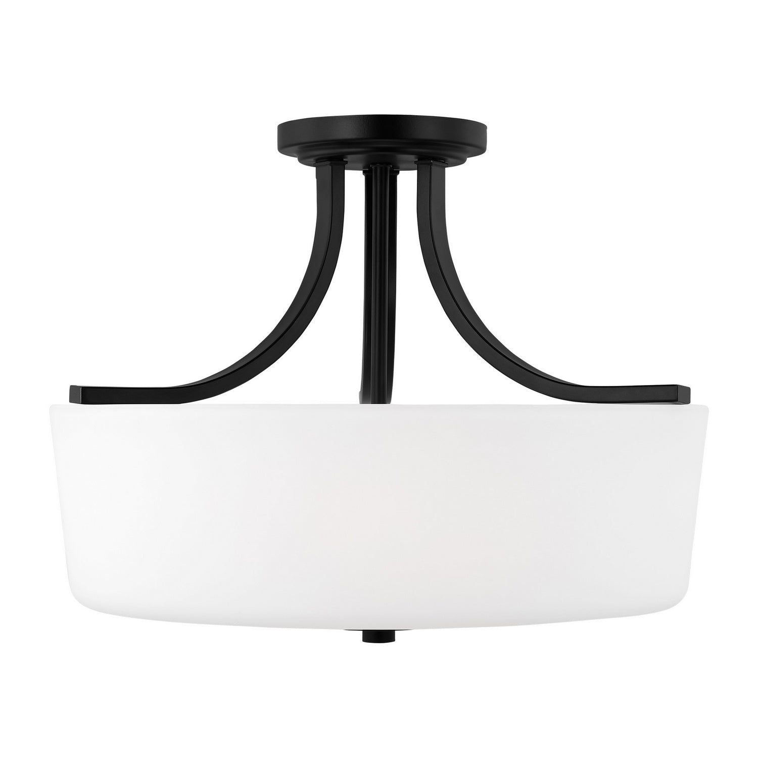 Generation Lighting - 7728803EN3-112 - Three Light Semi-Flush Mount - Kemal - Midnight Black