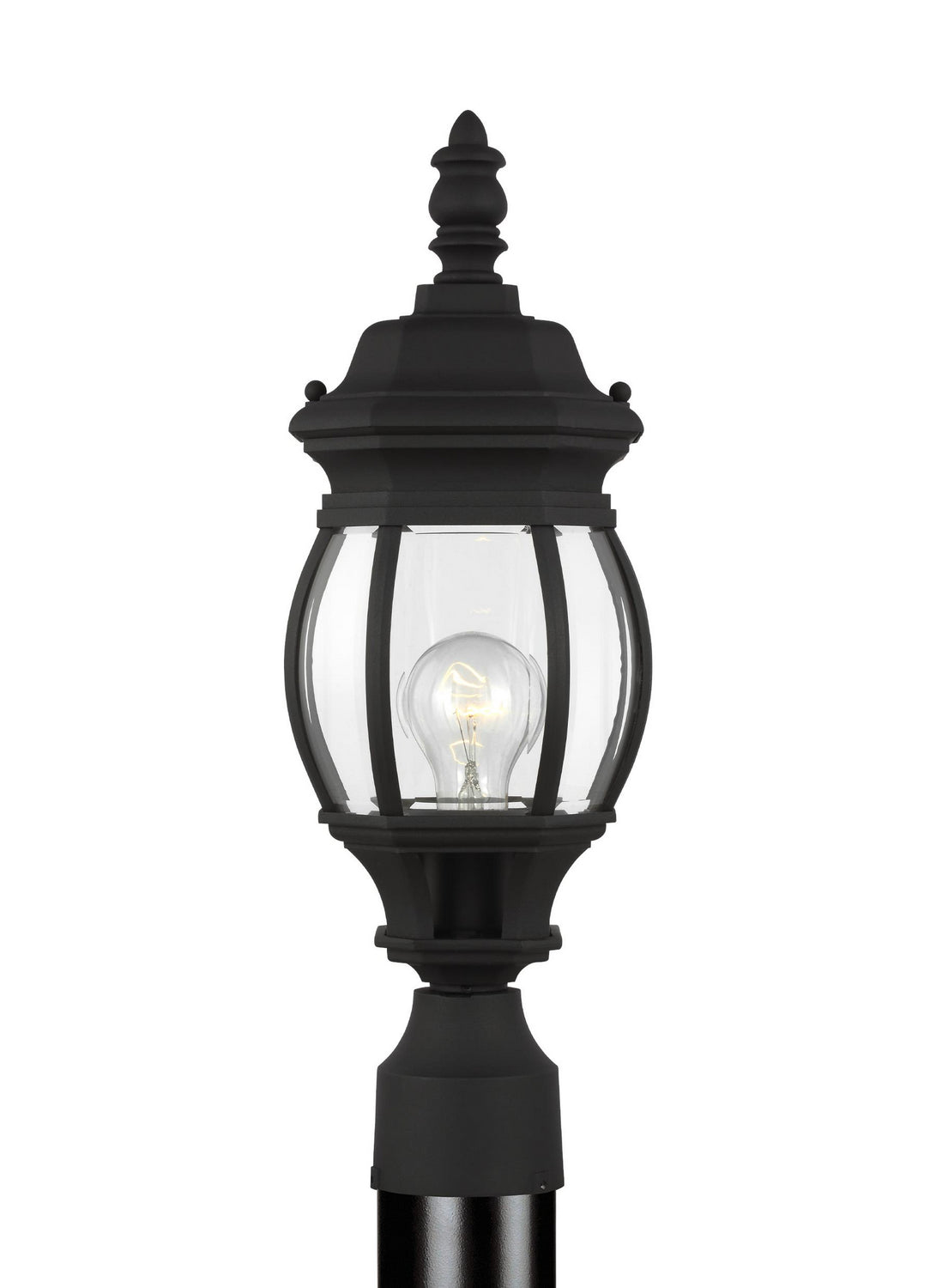 Generation Lighting - 82202-12 - One Light Outdoor Post Lantern - Wynfield - Black