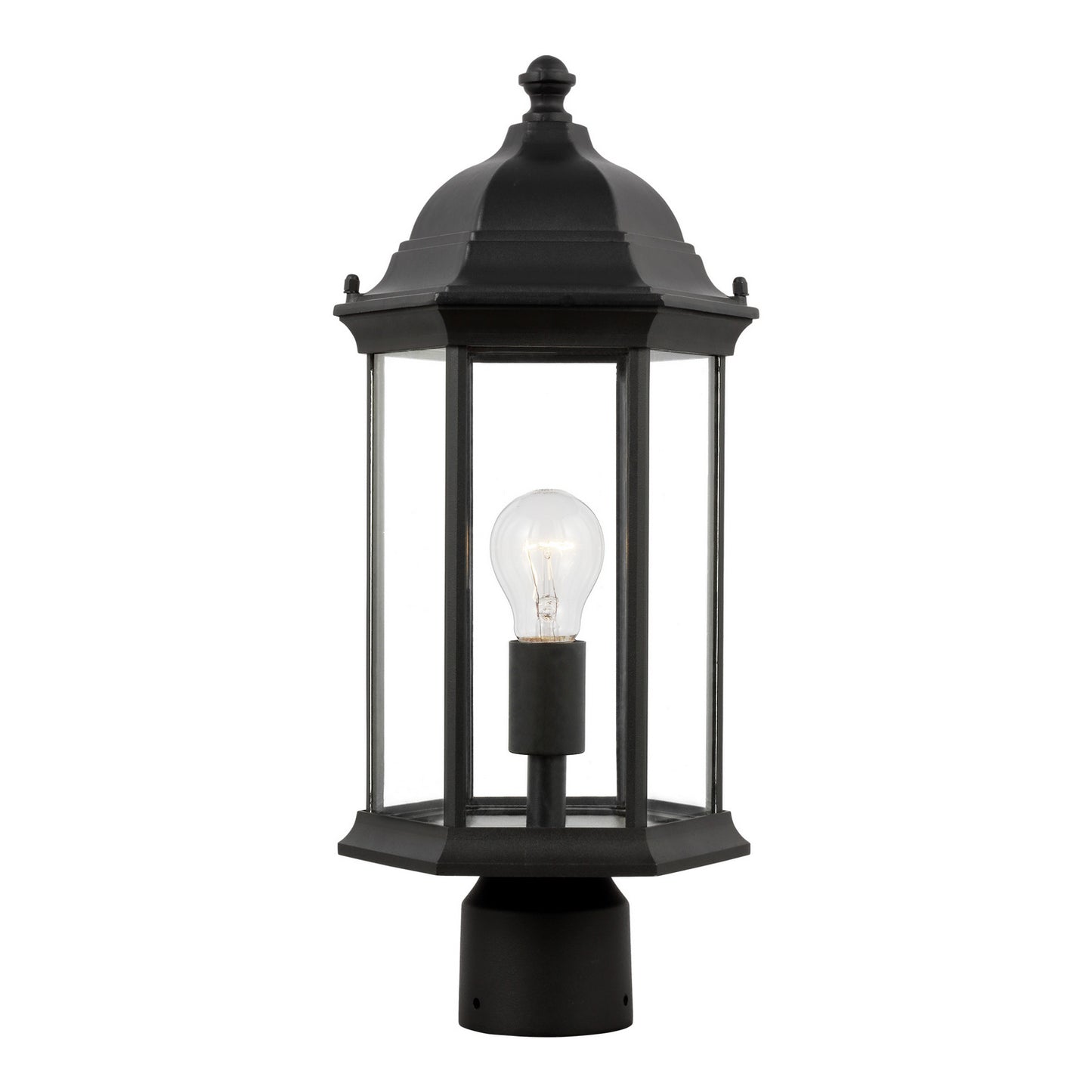 Sevier One Light Outdoor Post Lantern in Black