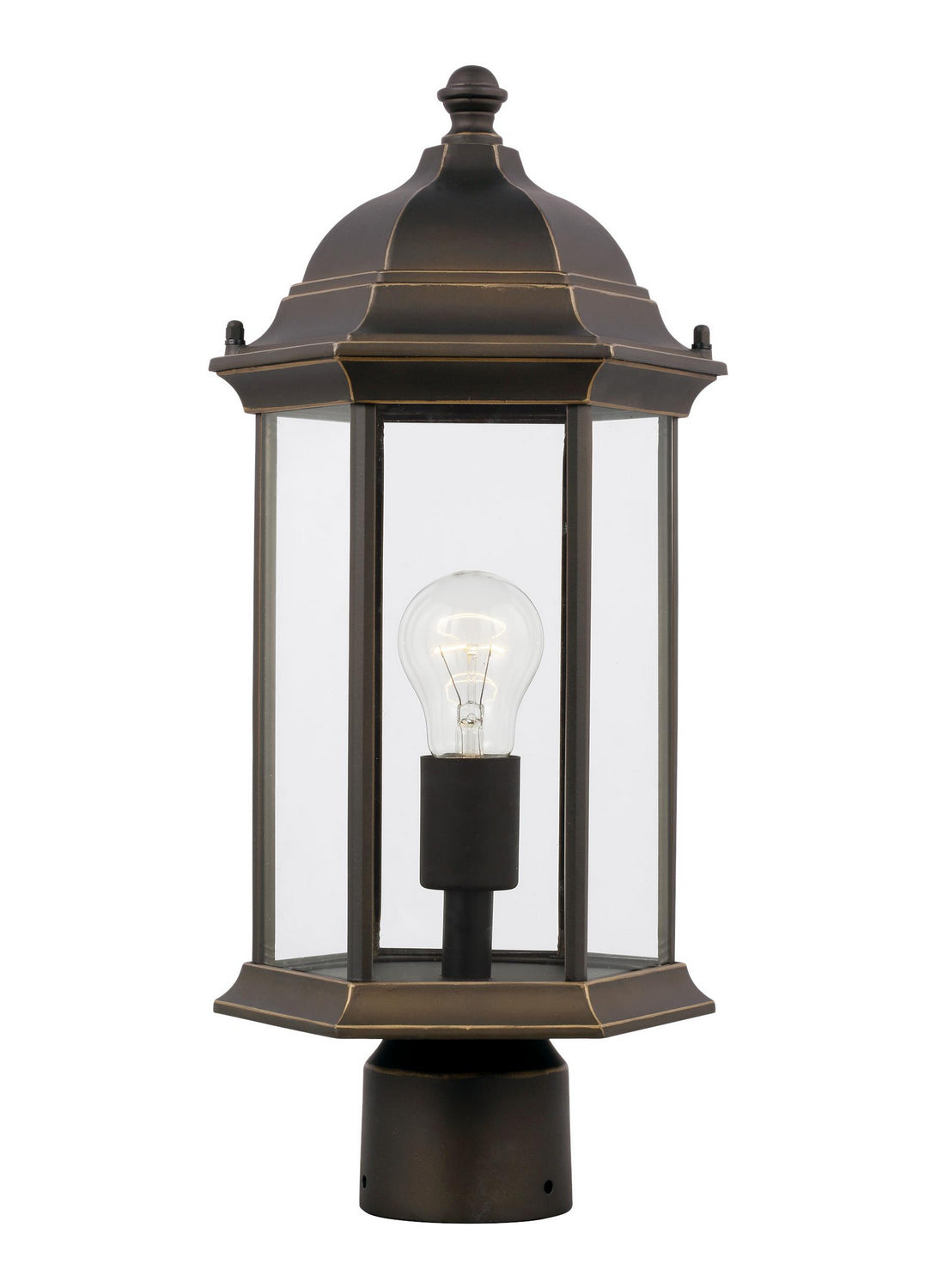 Sevier One Light Outdoor Post Lantern in Antique Bronze