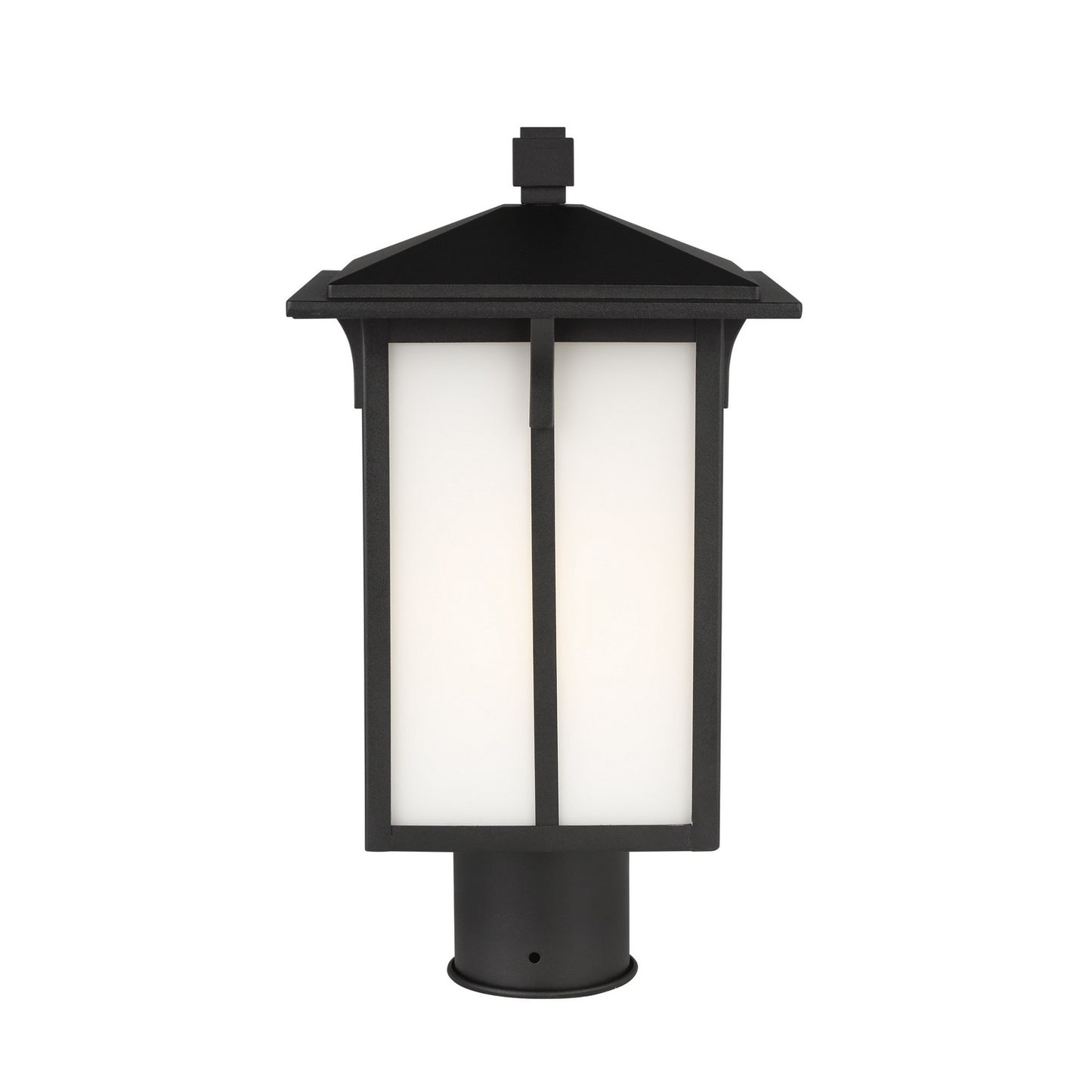 Tomek One Light Outdoor Post Lantern in Black
