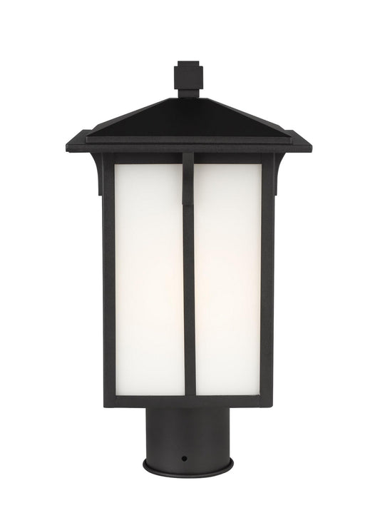 Tomek One Light Outdoor Post Lantern in Black