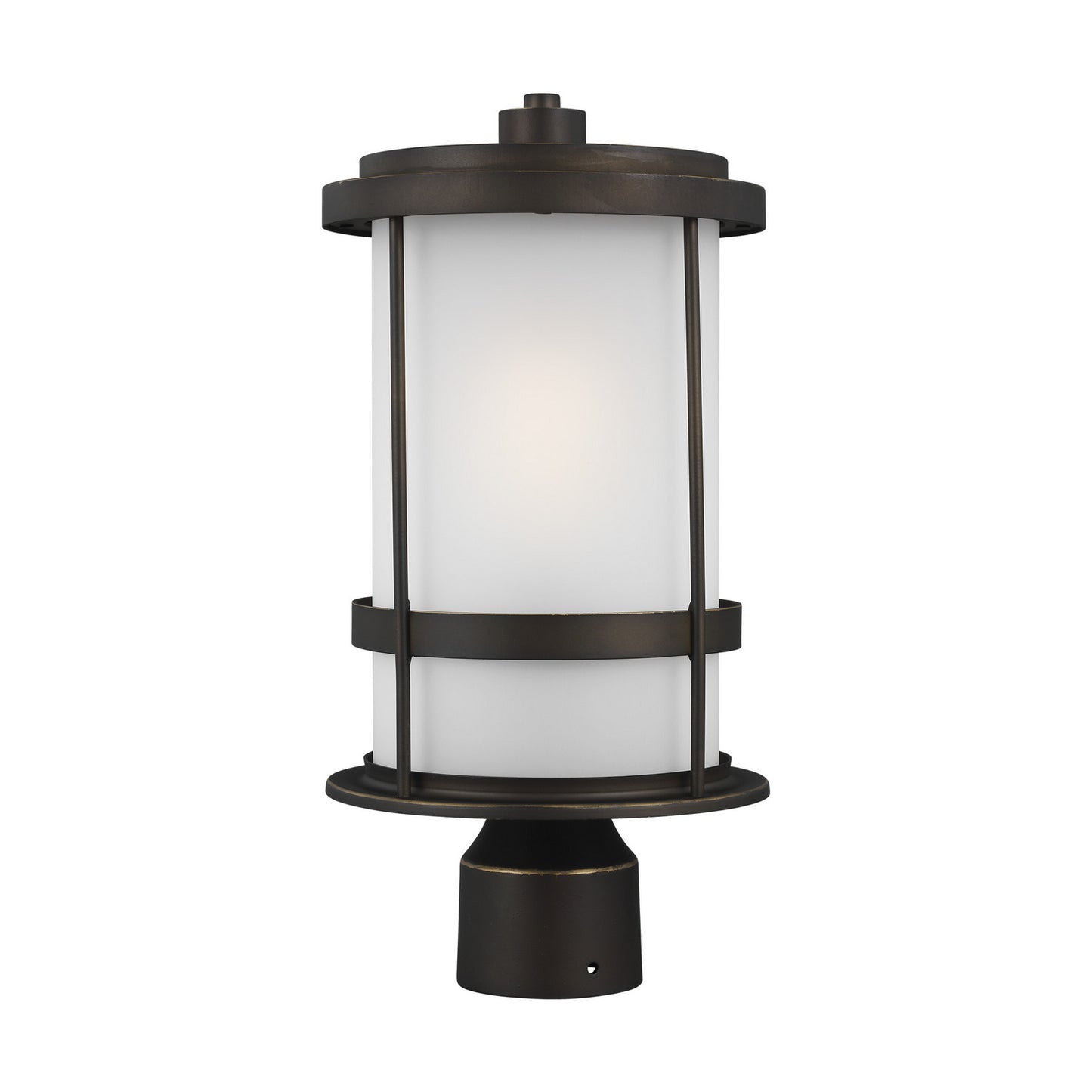 Wilburn One Light Outdoor Post Lantern in Antique Bronze