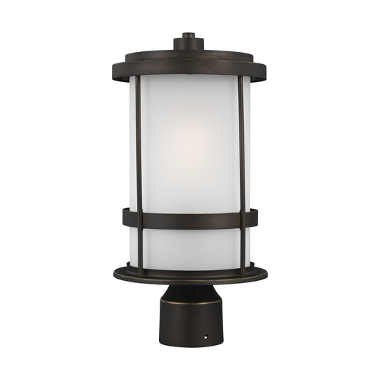 Wilburn One Light Outdoor Post Lantern in Antique Bronze