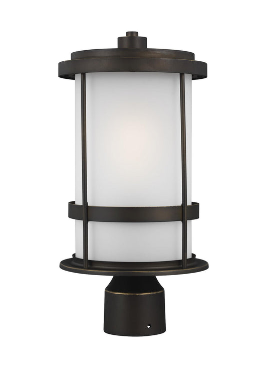 Wilburn One Light Outdoor Post Lantern in Antique Bronze