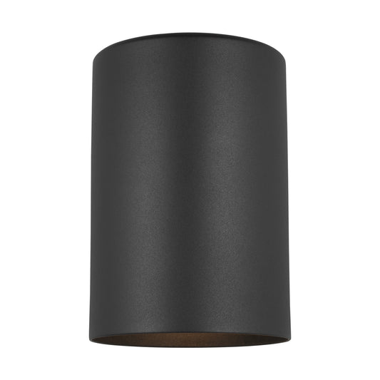 Outdoor Cylinders One Light Outdoor Wall Lantern in Black