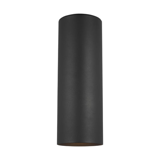 Outdoor Cylinders Two Light Outdoor Wall Lantern in Black