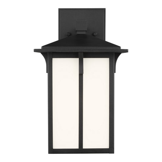 Tomek One Light Outdoor Wall Lantern in Black