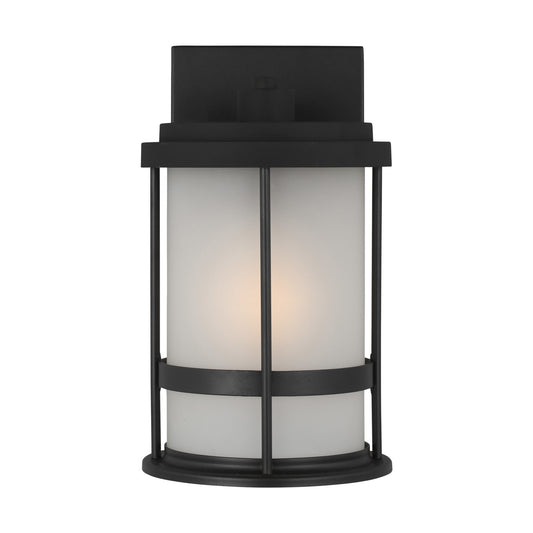 Wilburn One Light Outdoor Wall Lantern in Black