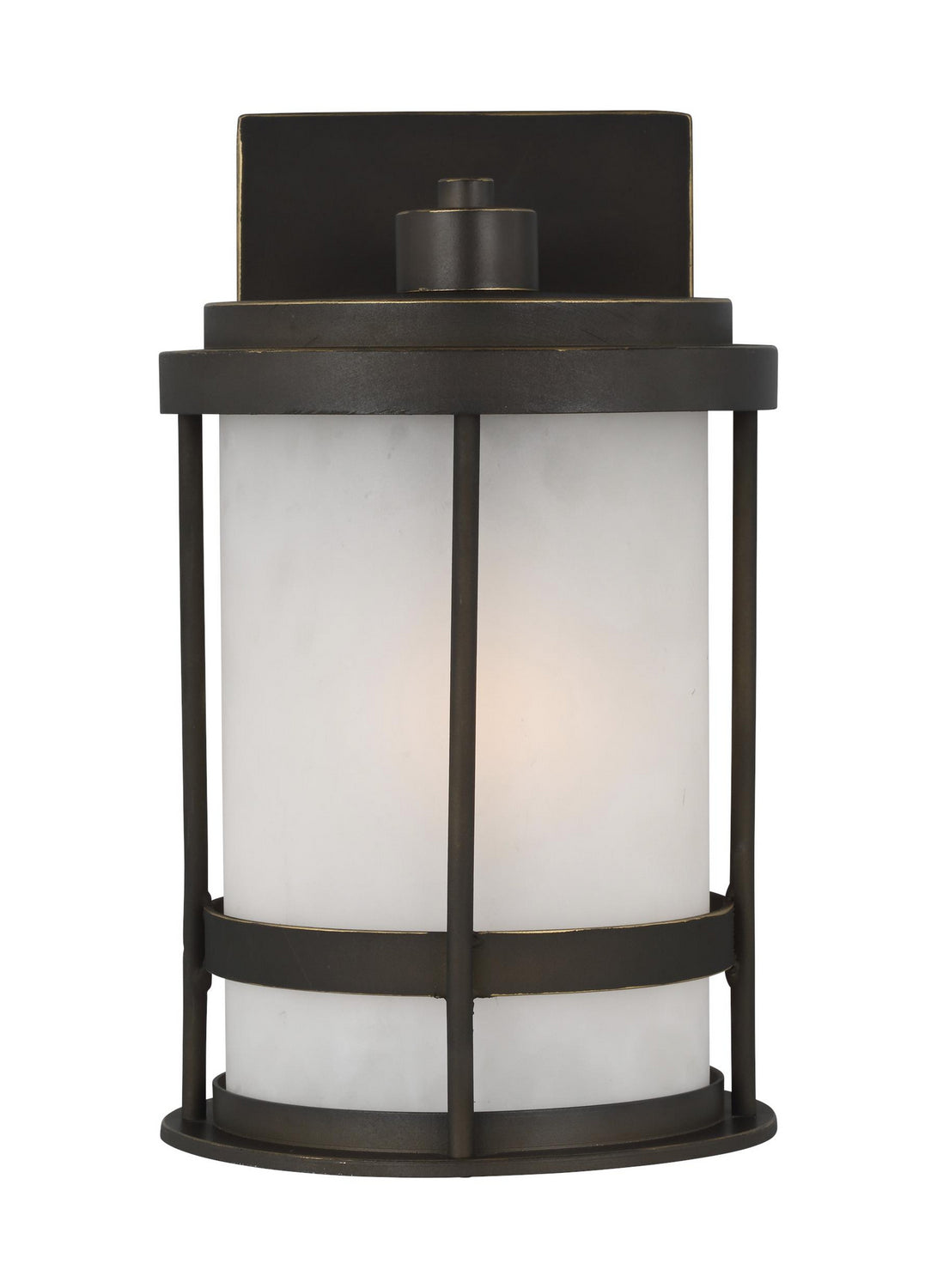 Wilburn One Light Outdoor Wall Lantern in Antique Bronze