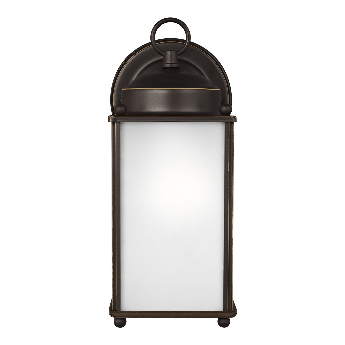 New Castle One Light Outdoor Wall Lantern in Antique Bronze