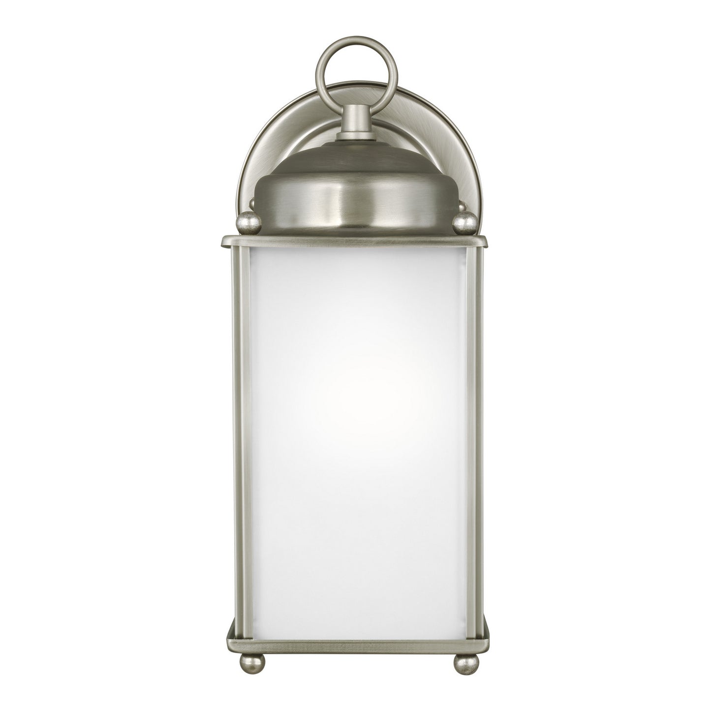 New Castle One Light Outdoor Wall Lantern in Antique Brushed Nickel