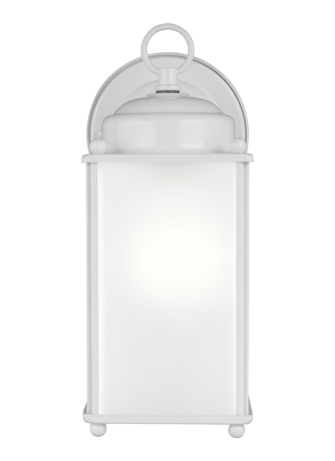 New Castle One Light Outdoor Wall Lantern in White
