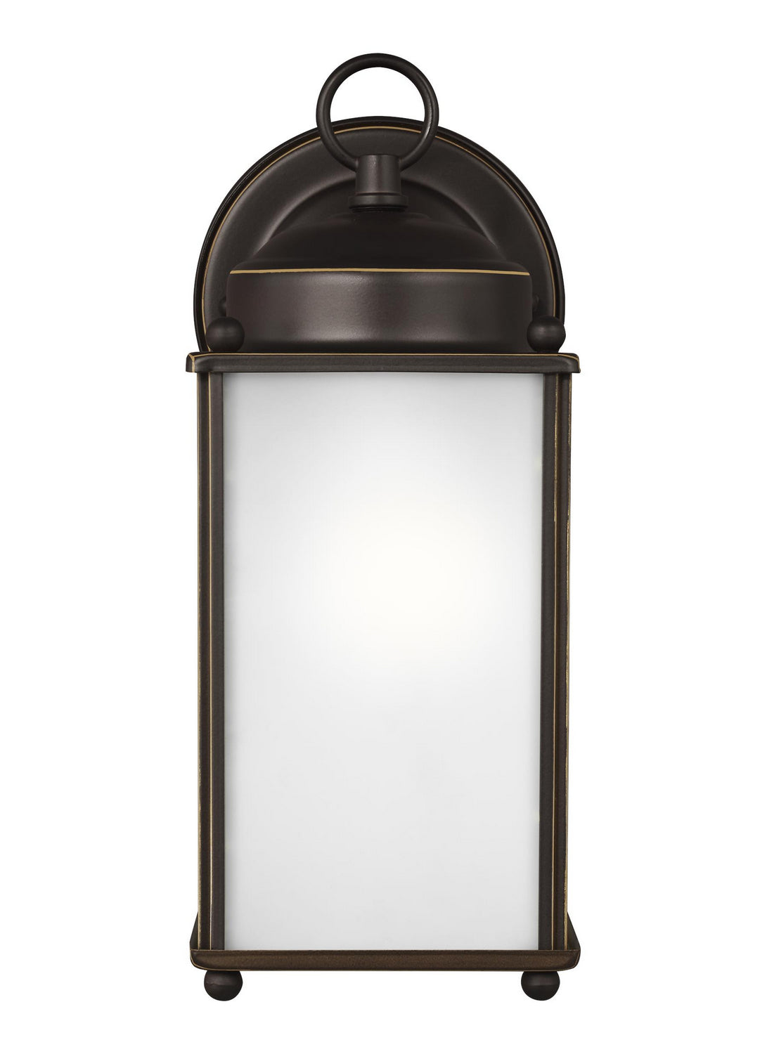 New Castle One Light Outdoor Wall Lantern in Antique Bronze