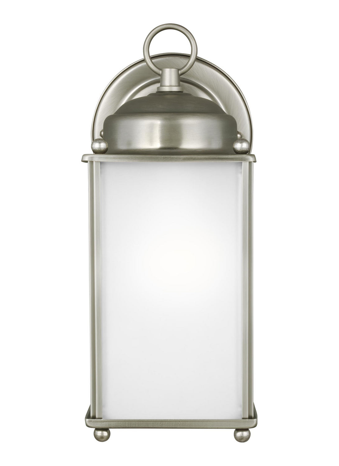 New Castle One Light Outdoor Wall Lantern in Antique Brushed Nickel