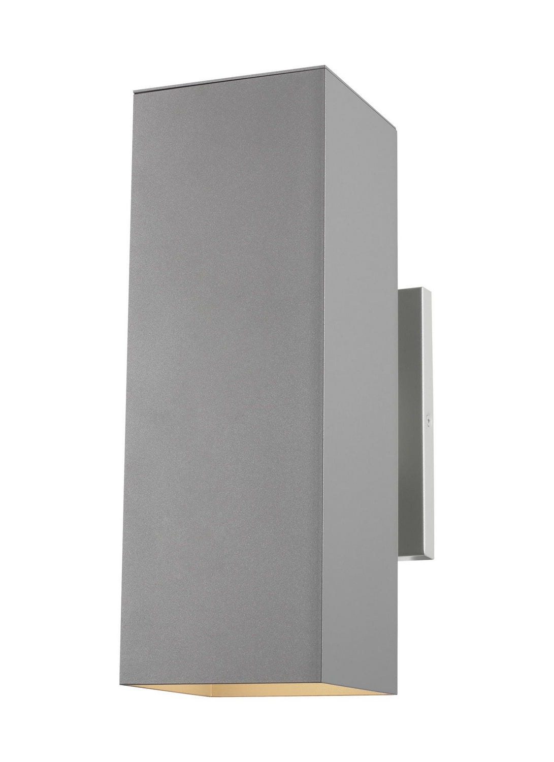 Pohl Two Light Outdoor Wall Lantern in Painted Brushed Nickel