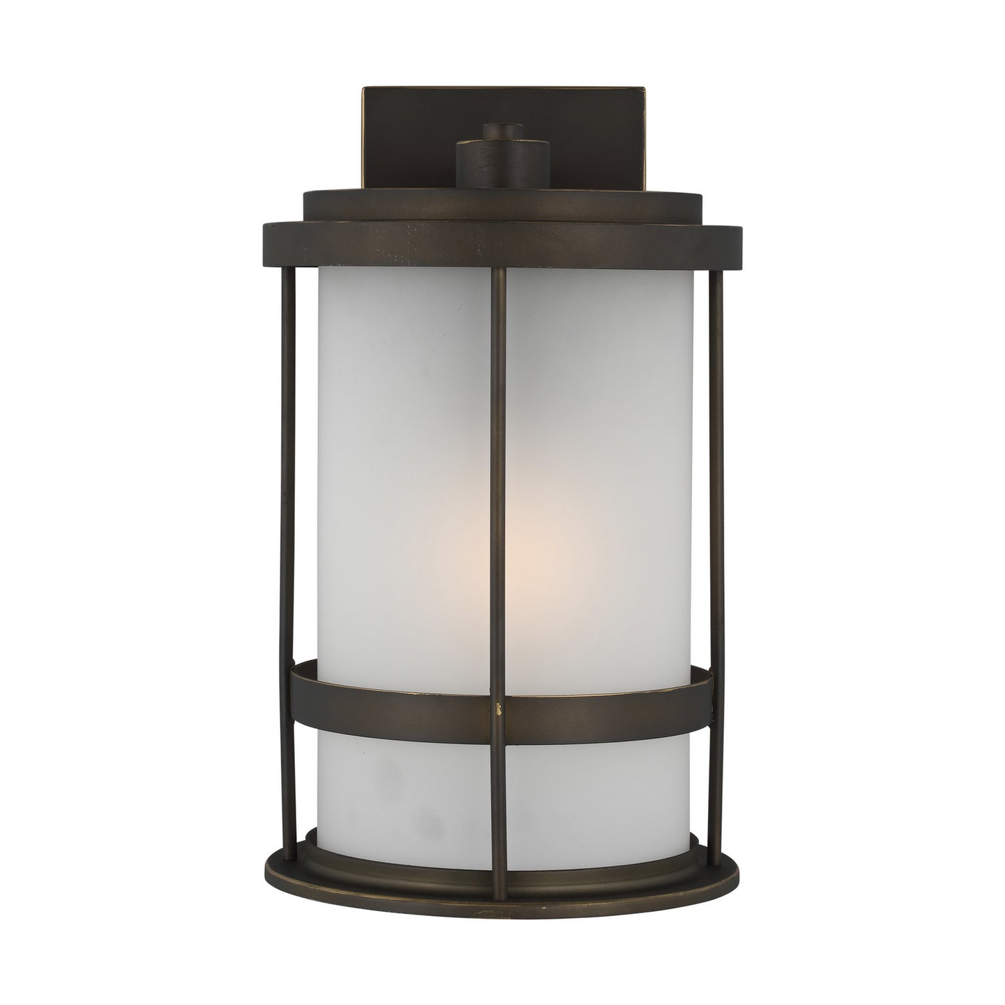Wilburn One Light Outdoor Wall Lantern in Antique Bronze