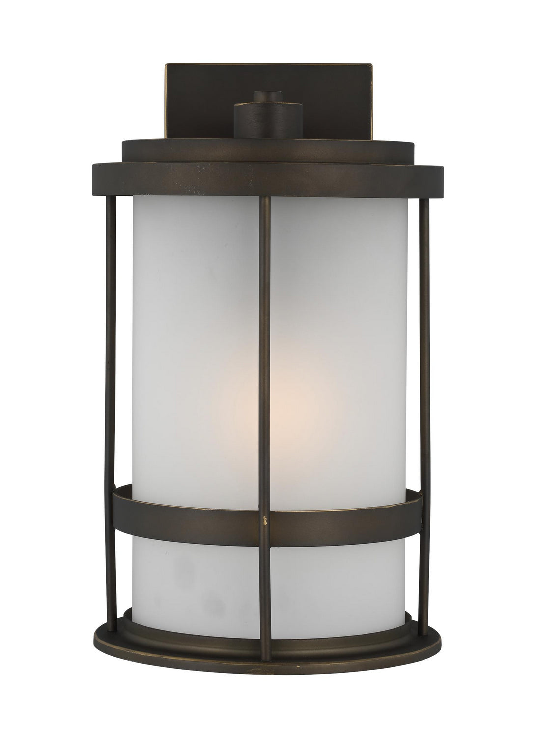 Wilburn One Light Outdoor Wall Lantern in Antique Bronze