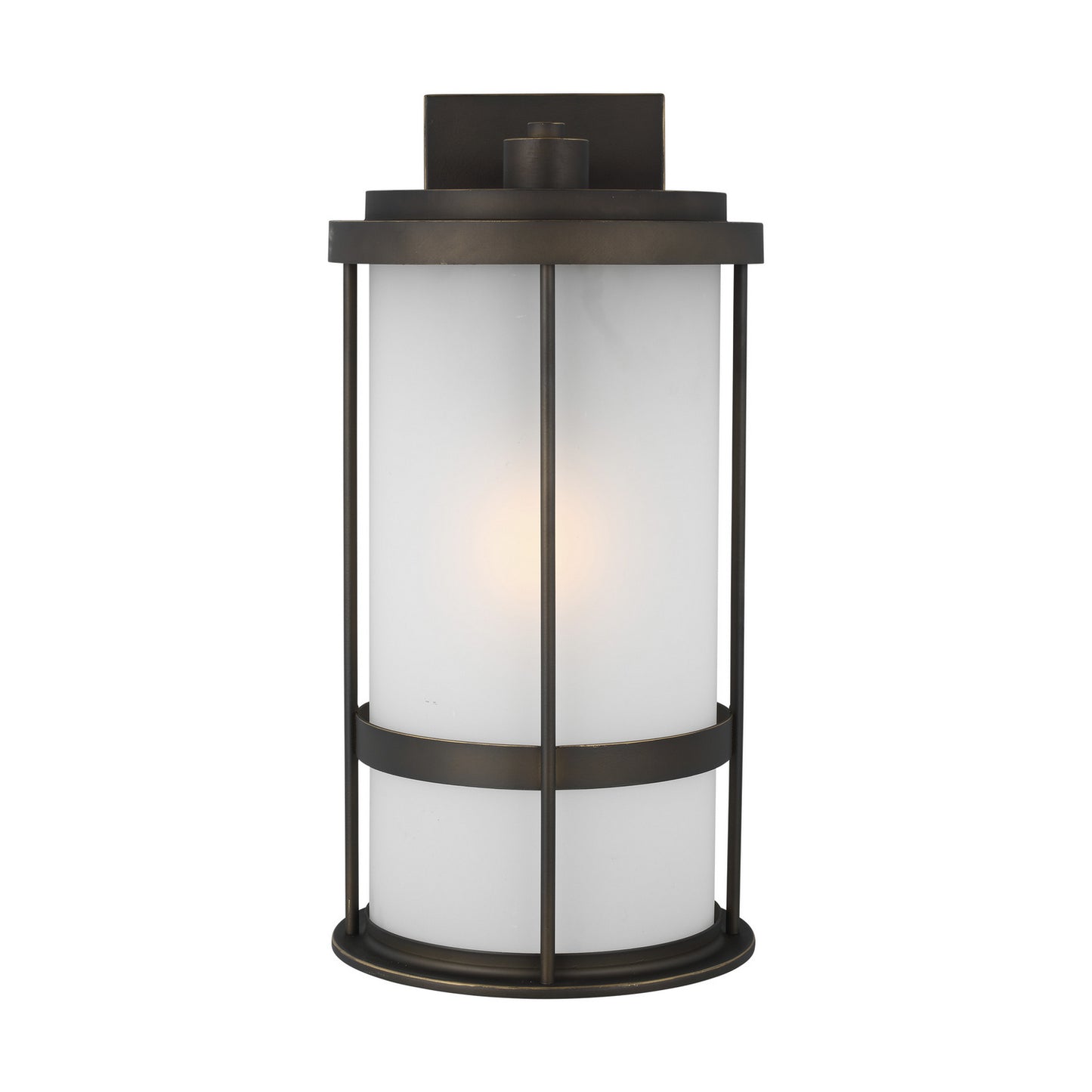 Wilburn One Light Outdoor Wall Lantern in Antique Bronze