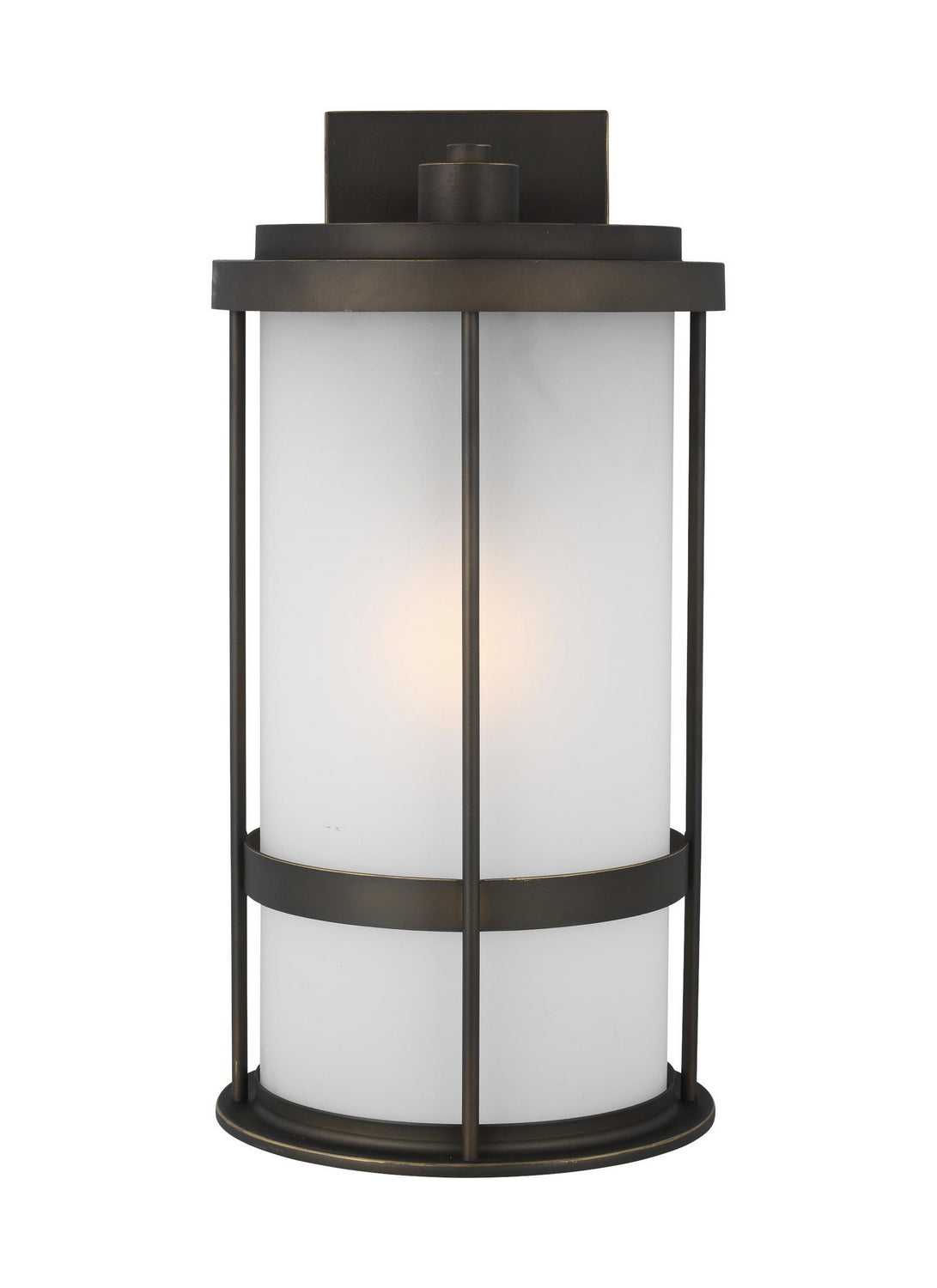 Wilburn One Light Outdoor Wall Lantern in Antique Bronze