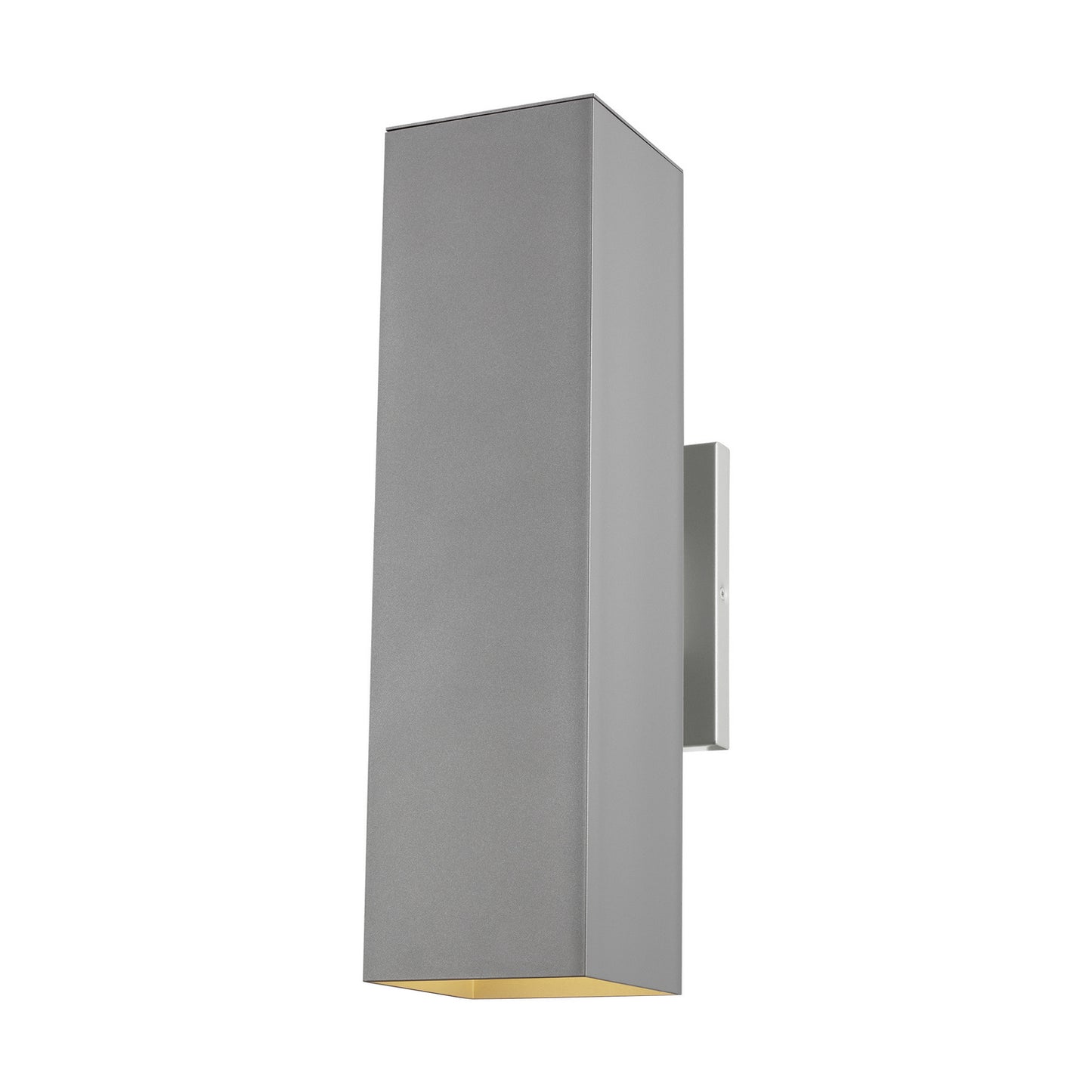 Pohl Two Light Outdoor Wall Lantern in Painted Brushed Nickel