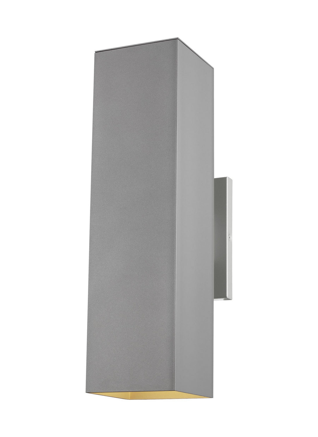 Pohl Two Light Outdoor Wall Lantern in Painted Brushed Nickel