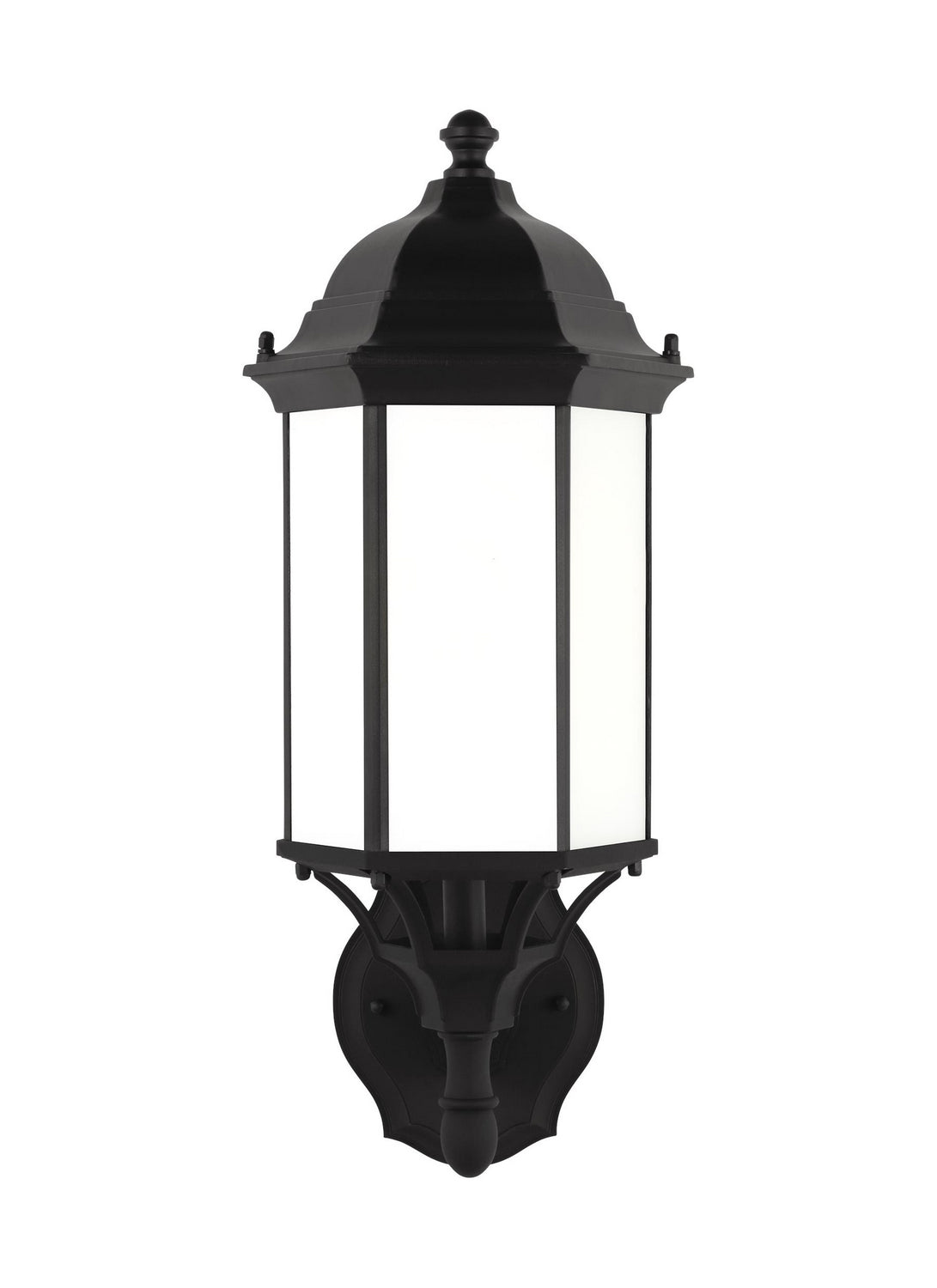 Sevier One Light Outdoor Wall Lantern in Black