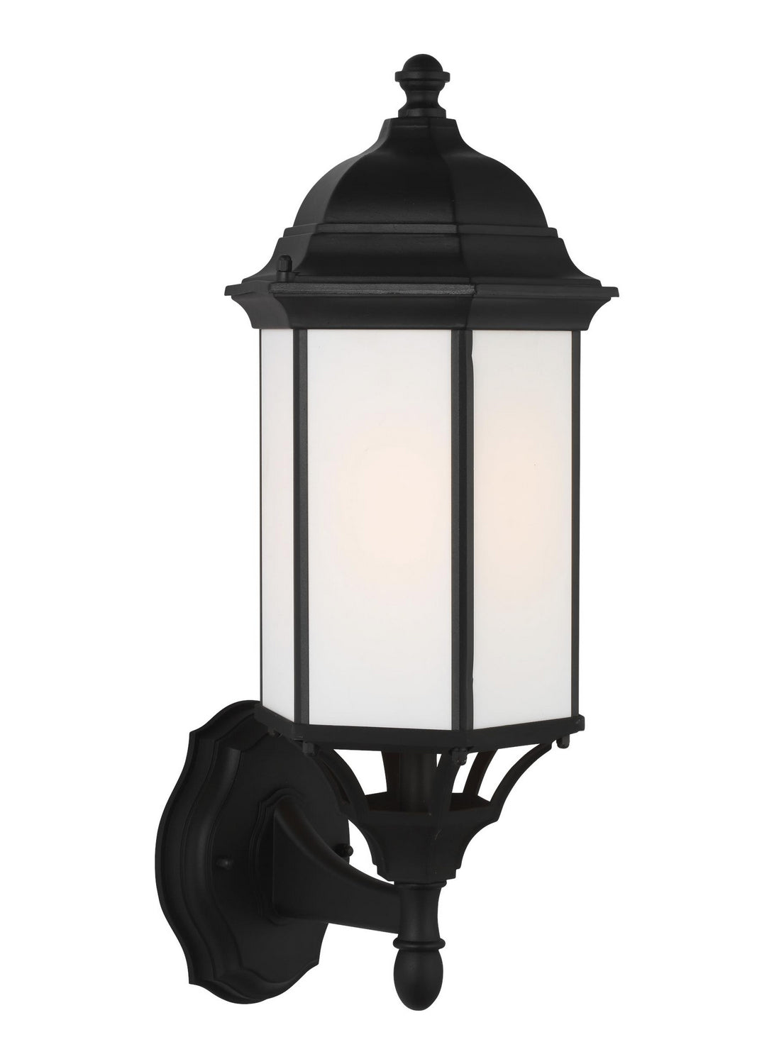 Sevier One Light Outdoor Wall Lantern in Black
