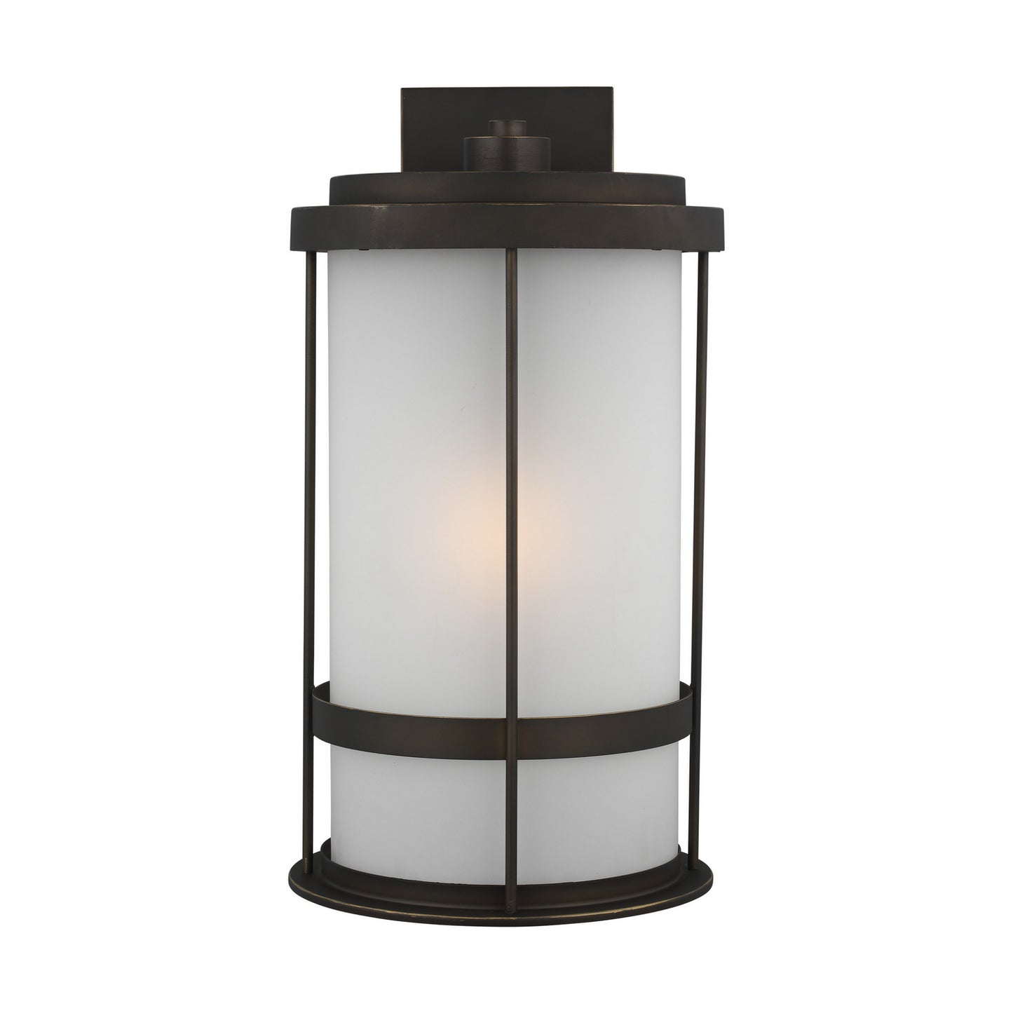 Wilburn One Light Outdoor Wall Lantern in Antique Bronze