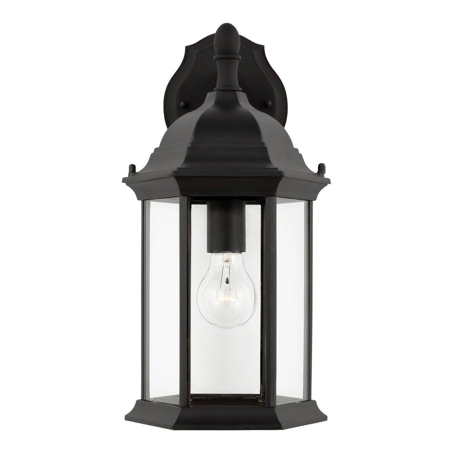 Sevier One Light Outdoor Wall Lantern in Black