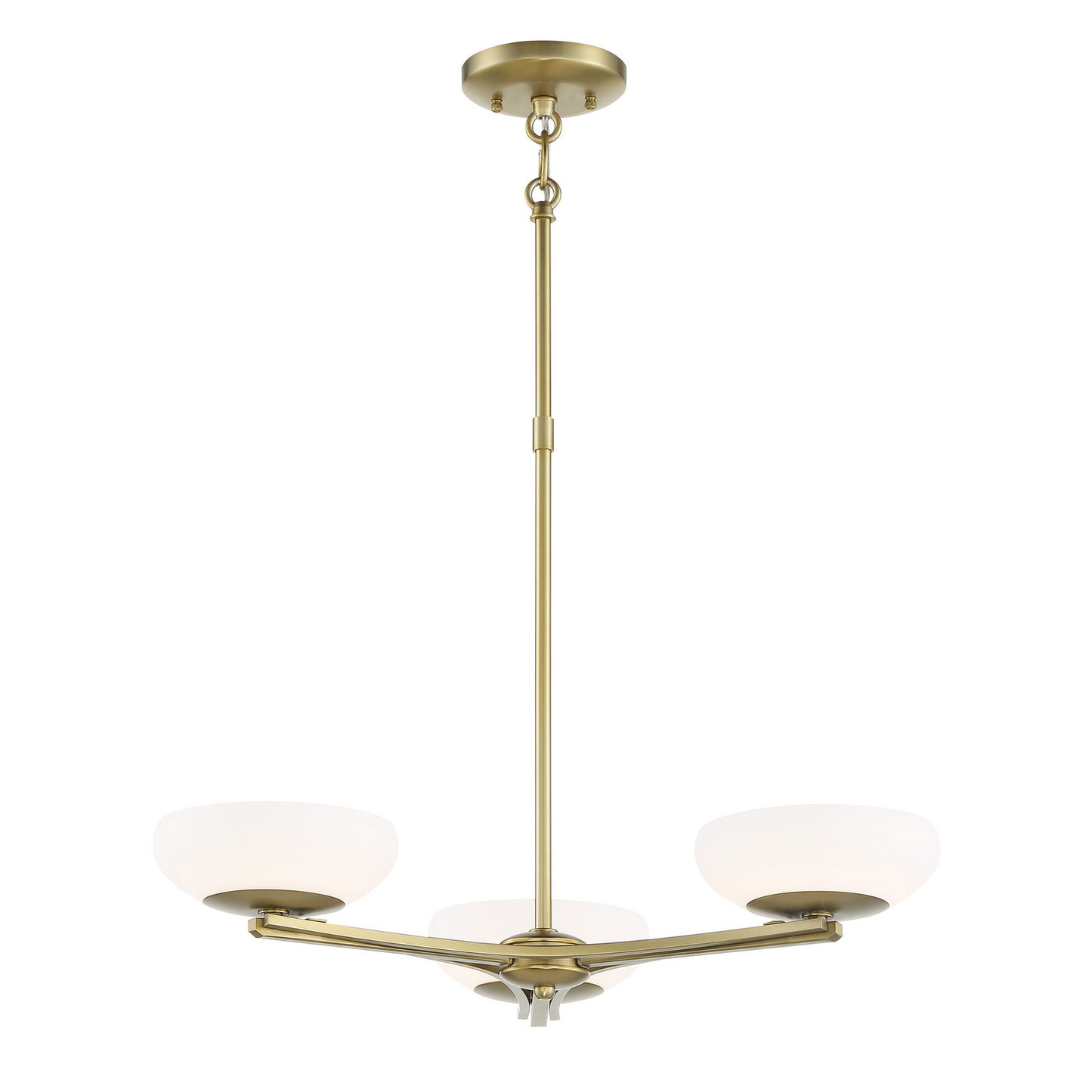 Scale LED Chandelier in Soft Brass