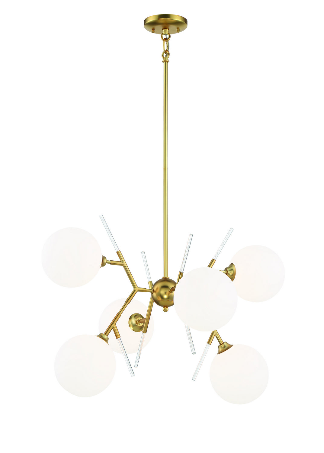 Polares Six Light Chandelier in Honey Gold