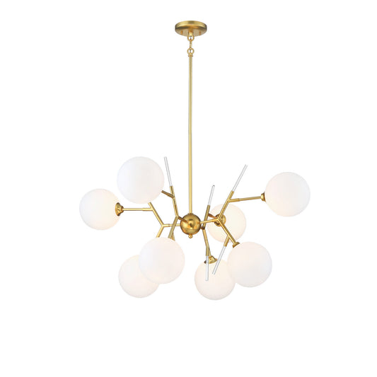 Polares Eight Light Chandelier in Honey Gold
