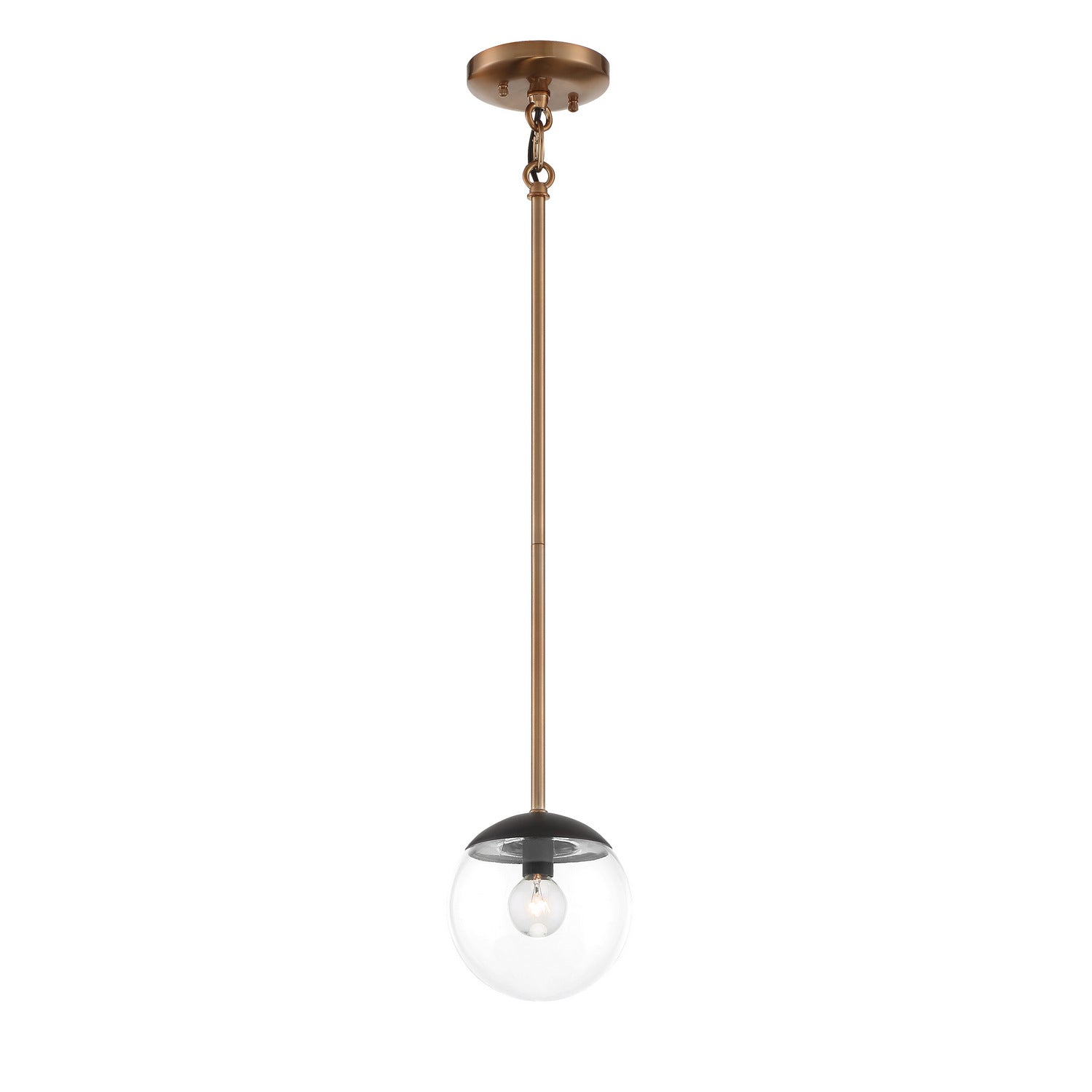 George Kovacs - P1501-416 - One Light Mini Pendant - Outer Limits - Painted Bronze With Natural Brushed Brass