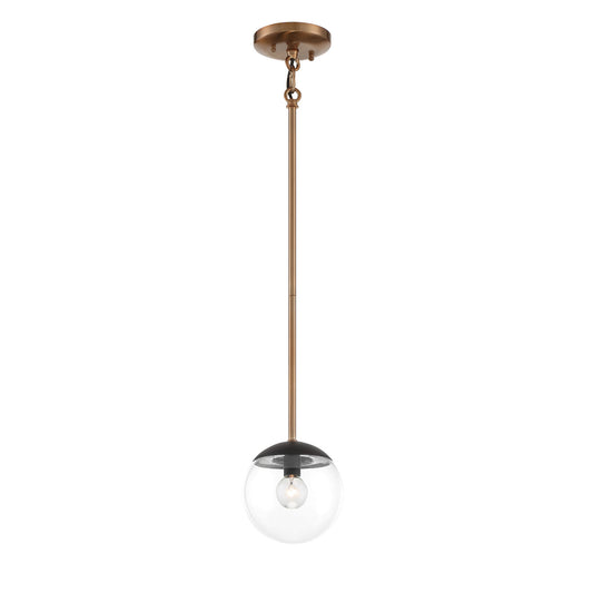 George Kovacs - P1501-416 - One Light Mini Pendant - Outer Limits - Painted Bronze With Natural Brushed Brass