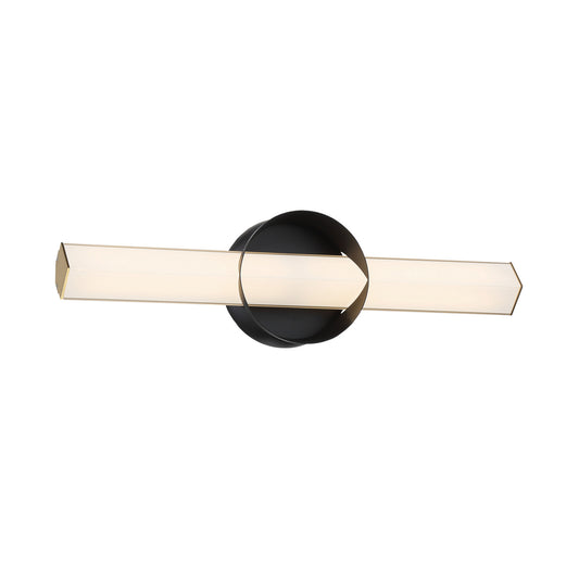 Inner Circle LED Wall Sconce in Coal and Honey Gold
