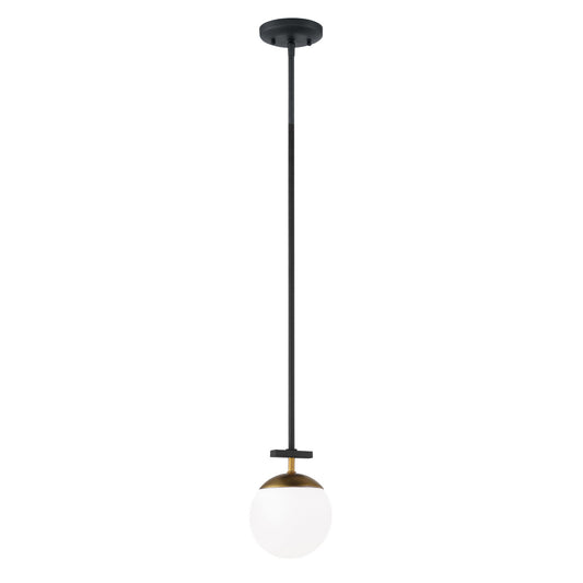 Alluria One Light Mini Pendant in Weather Coal With Autumn Gold