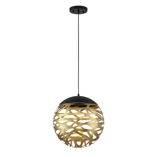 Golden Eclipse LED Pendant in Coal And Honey Gold