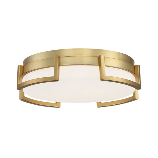 Bezel Set LED Flush Mount in Honey Gold